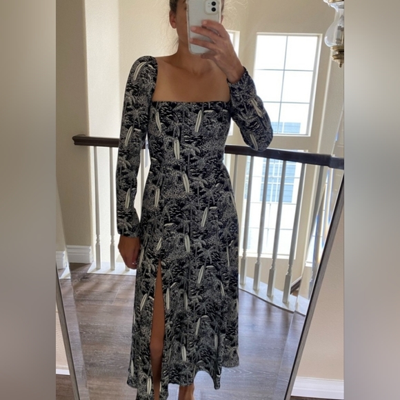 REFORMATION NWT SIGMUND MIDI DRESS US0 / BLOGGER'S Fav. SOLD OUT PRINT - Picture 7 of 16
